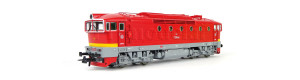 Motorová lokomotiva T 478.3210, červená s úzkým žlutým proužkem, ČSD, DCC, IV. epocha, H0, DOPRODEJ, Roco 72946