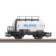 Kotlový vůz na přepravu mléka, ČSD, III. epocha, H0, Piko 27717