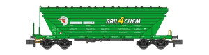 Vůz na přepravu obilí Uagpps, Rail4Chem, světle zelený, TT, NPE 52220