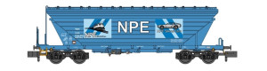 Vůz na přepravu obilí Uagpps, NPE Modellbau, modrý, TT, NPE 52229