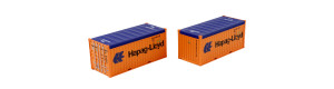Set dvou 20‘ kontejnerů Hapag Lloyd, open top, VI. epocha, H0, DOPRODEJ, IGRA MODEL 98010020