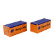 Set dvou 20‘ kontejnerů Hapag Lloyd, open top, VI. epocha, H0, DOPRODEJ, IGRA MODEL 98010020