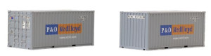 Set 2 kontejnerů P&O Nedlloyd, H0, DOPRODEJ, IGRA MODEL 98010052
