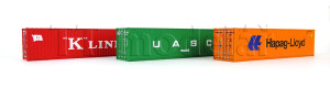Set 3 kontejnerů Hapag Lloyd, UASC, K-Line, H0, IGRA MODEL 98010060