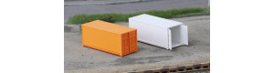 Stavebnice, hladké kontejnery, bílý a oranžový, 2 kusy, H0, IGRA MODEL 66818213