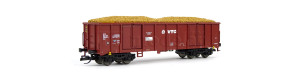 Otevřený čtyřnápravový vůz Eaos, "VTG" AAE Cargo, s nákladem, VI. epocha, TT, Tillig 18222