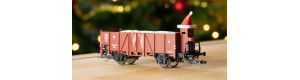Otevřený nákladní vůz, DR, vánoční model, přeprava sněhu, III. epocha, TT, Haedl 113523