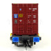 Kontejnerový vůz Sggmrss, PKP Cargo, ložený dvěma kontejnery, TT, VI. epocha, Tillig 18061