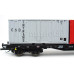 Kontejnerový vůz řady Rgs 3910, DR, se 3 různými kontejnery, IV. epocha, TT, DOPRODEJ, Tillig 18127