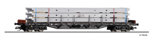 Plošinový vůz Rs 689, DB AG, ložený betonovými překlady, VI. epocha, jednorázová série, TT, Tillig 18138 E