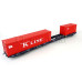 Kontejnerový vůz Sggnss-XLs AITX s 20' kontejnerem Cai a 40' kontejnerem "K"line, VI. epocha, H0, IGRA MODEL 96010086