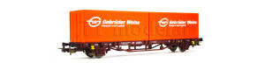 Kontejnerový vůz Lgs579, ÖBB, s kontejnerem Gebrüder Weiss, V. epocha, H0, Piko 97151