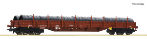 Plošinový vůz Res s klanicemi, s nákladem, ČD Cargo, V.–VI. epocha, H0, Roco 6600183