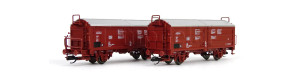 Set dvou nákladních vozů Tims 858 s posuvnou střechou, DB, IV. epocha, TT, DOPRODEJ, Tillig 01020