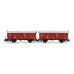 Set dvou nákladních vozů Kmmgks 58 s posuvnou střechou, DB, III. epocha, TT, Tillig 01032