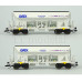 Set dvou výsypných vozů řady Faccns, GATX/EUROVIA, VI. epocha, TT, Tillig 01040