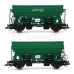 Set dvou vozů s posuvnou střechou Tdgrrs, Railco a.s. / Spedica Agro, VI. epocha, TT, Tillig 01056