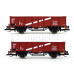 Set dvou otevřených vozů „Kupplungs-Versuchswagen“, DR, IV. epocha, TT, jednorázová série, DOPRODEJ, Tillig 01059 E