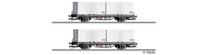 Set dvou poštovních kontejnerových vozů Lgklps, DR, IV. epocha, TT, Tillig 01109