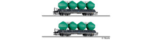 Set dvou vozů na sypké látky Uacs 451.1, „Transportservices s.r.o. Beroun“, VI. epocha, TT, Tillig 01116