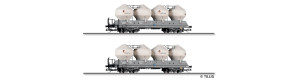Set dvou vozů na sypké látky Uacs 451.1, Holcim (Česko) a.s.“, , VI. epocha, TT, Tillig 01118