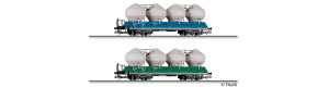 Set dvou vozů na sypké látky Uacs 451.1, „Raj-Wagon Trenčin spol. s.r.o.“, VI. epocha, TT, Tillig 01119