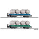 Set dvou vozů na sypké látky Uacs 451.1, „Raj-Wagon Trenčin spol. s.r.o.“, VI. epocha, TT, Tillig 01119