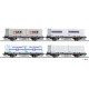 Set čtyř kontejnerových vozů Lgkks, DR, IV. epocha, TT, Tillig TT Club 2025, Tillig 502704