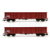 Set dvou otevřených čtyřosých vozů Eas, DR, IV. epocha, TT, DOPRODEJ, Roco 37650