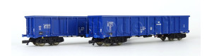 Set dvou otevřených čtyřosých vozů Eanos, PKP Cargo, VI. epocha, TT, DOPRODEJ, Roco 37651
