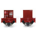Set dvou nízkostěnných vozů ložených kontejnery, PKP, IV. epocha, H0, Roco 6600006