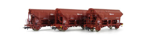 Set tří samovýsypných vozů s odsuvnou střechou řady Tdns, ČD Cargo, VI. epocha, H0, Roco 6600078