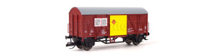 Krytý vůz Gklm 1130, „TEB-Transport“, DR, IV. epocha, TT, model Galerie Tillig 2023, Tillig 502270