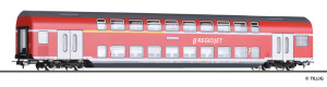 Čtyřnápravový patrový osobní vůz 1./2. třídy DABz755, REGIOJET, VI. epocha, H0, Tillig 73817