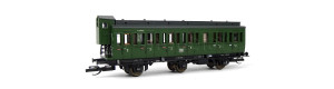 Osobní tříosý vůz 2. třídy, s budkou, DB, III. epocha, TT, DOPRODEJ, Tillig 13151