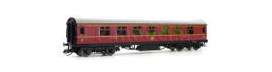 Osobní vůz 57' Corridor Third, 1716, LMS, II. epocha, TT, Hornby TT4008