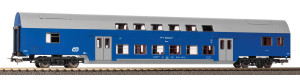 Čtyřnápravový patrový osobní vůz 2. třídy Bmo, ČD, V. epocha, H0, Piko 53118