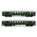 Set dvou osobních vozů „DER-Ferienexpress 2“, DB, III. epocha, TT, jednorázová série, DOPRODEJ, Tillig 01010 E