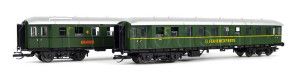 Set dvou osobních vozů „DER-Ferienexpress 2“, DB, III. epocha, TT, jednorázová série, DOPRODEJ, Tillig 01010 E