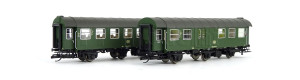 Set dvou osobních vozů 2. třídy a 2. třídy se zavazadlovým oddílem, DB, IV. epocha, TT, Tillig 01051