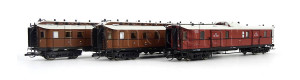 Set osobních vozů „Preußischer Schnellzug“, K.P.E.V., TT, I. epocha, Tillig 01070