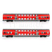 Set dvou patrových osobních vozů, DB AG, VI. epocha, TT, Roco 6280009