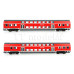 Set dvou patrových osobních vozů, DB AG, VI. epocha, TT, Roco 6280009