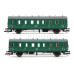 Set dvou osobních vozů D 21b a BC 21, ČSD, III. epocha, TT, Schirmer 70004