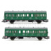 Set dvou osobních vozů D 21b a BC 21, ČSD, III. epocha, TT, Schirmer 70004
