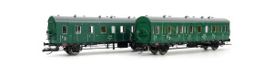 Set dvou osobních vozů D 21b a BC 21, ČSD, III. epocha, TT, Schirmer 70004
