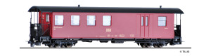 Úzkorozchodný zavazadlový vůz KBD, červený, HSB, V.-VI. epocha, H0e, Tillig 03941