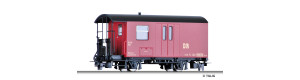 Úzkorozchodný zavazadlový vůz KDaai, červený, DR, IV. epocha, H0e, Tillig 03972