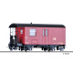 Úzkorozchodný zavazadlový vůz KDaai, červený, DR, IV. epocha, H0e, Tillig 03972