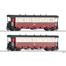 Set dvou úzkorozchodných osobních vozů KB4i, DR, IV. epocha, H0e, Tillig 03995
